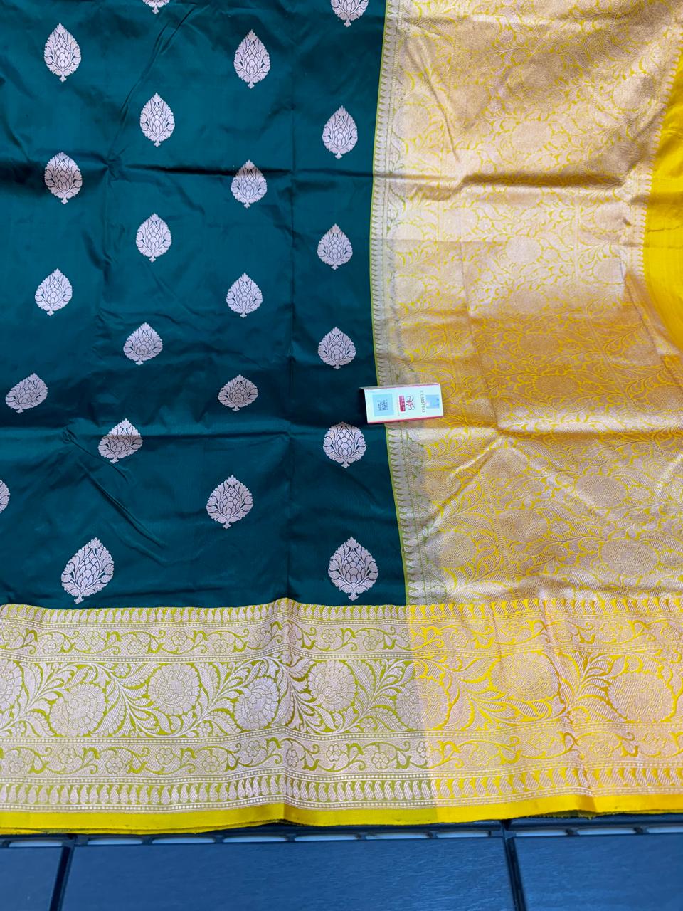 Green Katan Silk Handloom Banarasi Saree